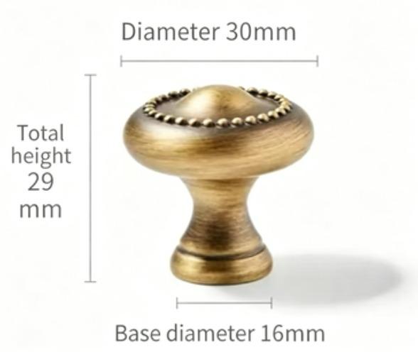 Beaded Brass Knob Handle