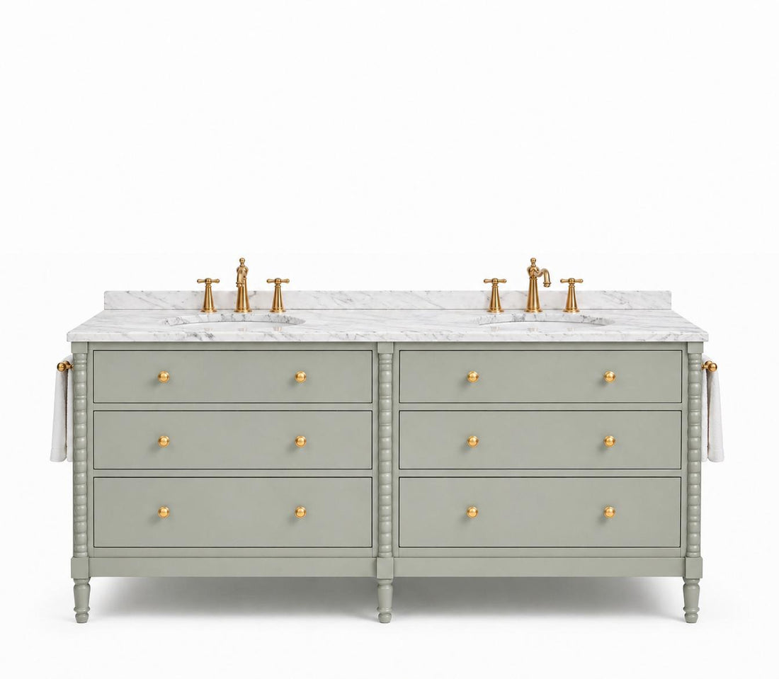 The Double Estelle Vanity - Viola Marble
