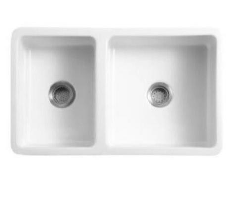 Double Porcelain Kitchen Sink